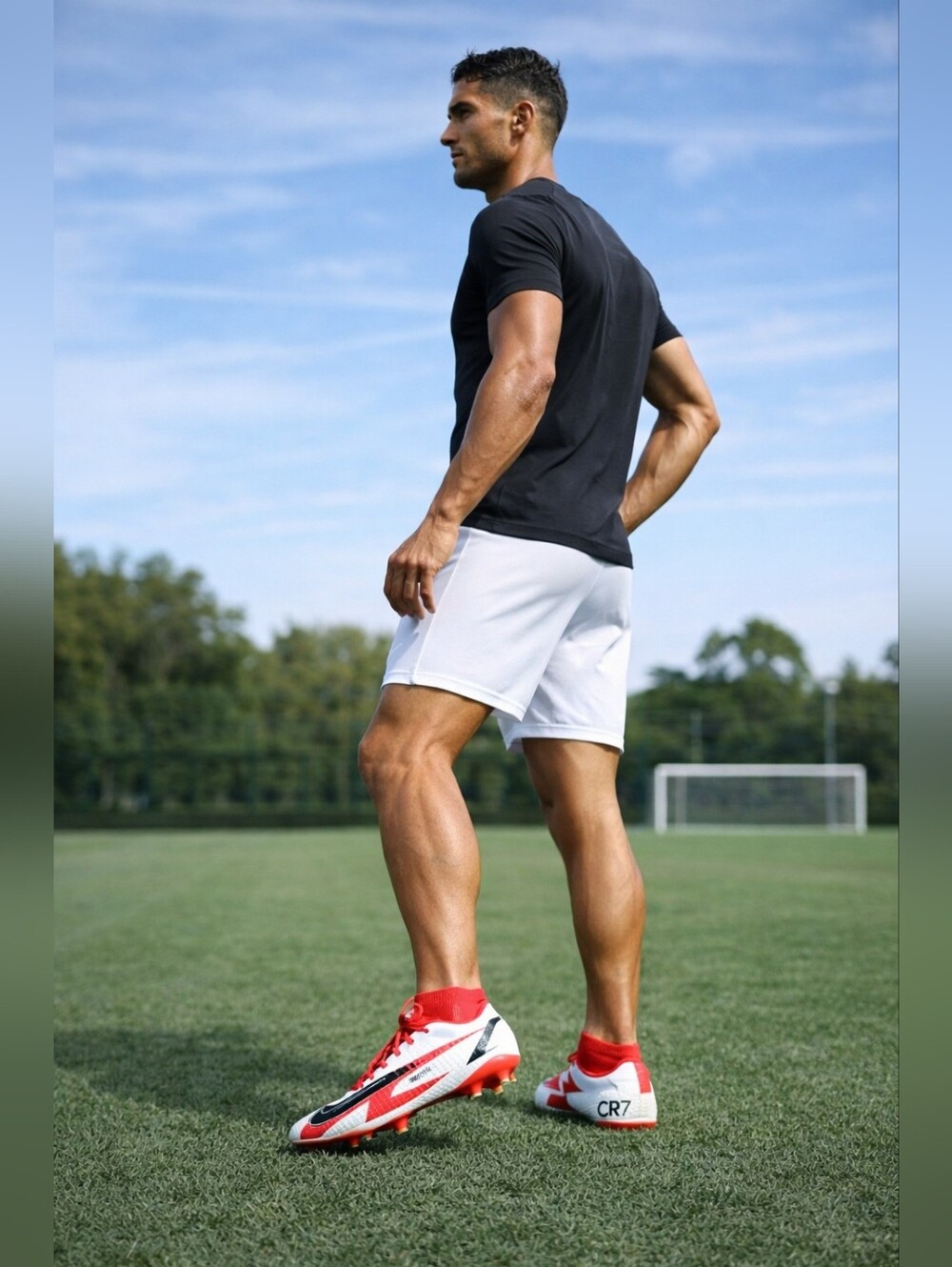 Nike Mercurial Superfly 8 Academy CR 7 Red/White Soccer Cleats Men's 9